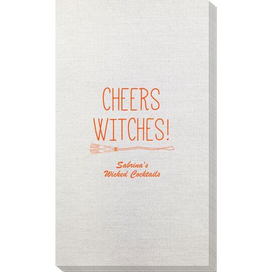 Cheers Witches Halloween Bamboo Luxe Guest Towels
